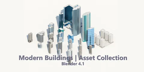 Modern Buildings Collection 01 - Blender 3d models