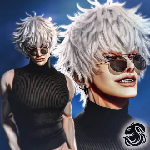 Spiky Particle Hair - Blender 3d models