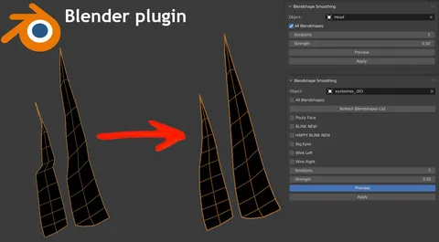 Blendshape Smoothing Tool - Blender addons