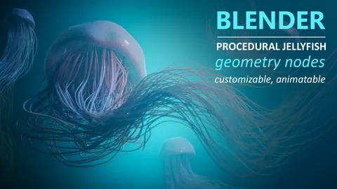 Procedural Jellyfish - Blender geometry nodes
