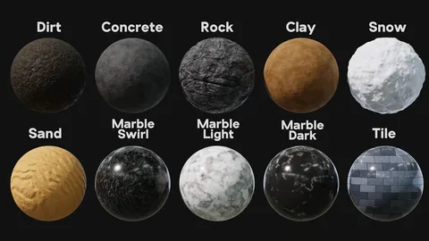 Procedural Material Pack #1 - Blender shaders