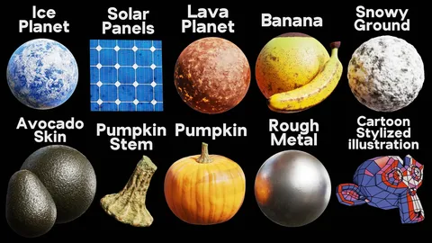 Procedural Material Pack 10 - Blender shaders