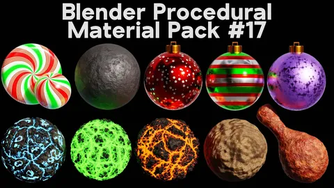 Procedural Material Pack 17 - Blender shaders