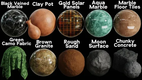 Procedural Material Pack 20 - Blender shaders