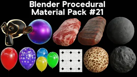 Procedural Material Pack 21 - Blender shaders