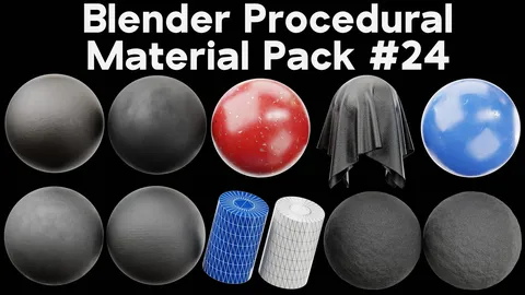 Procedural Material Pack 24 - Blender shaders