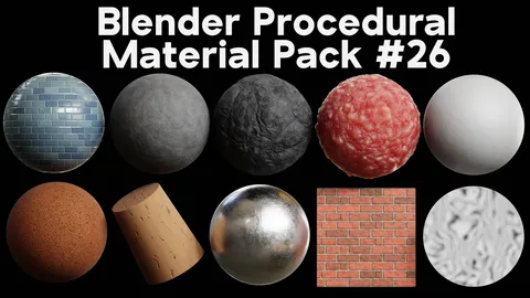 Procedural Material Pack 26 - Blender shaders