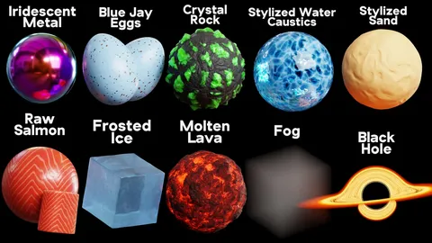 Procedural Material Pack 27 - Blender shaders