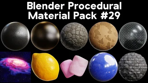 Procedural Material Pack #29 - Blender shaders