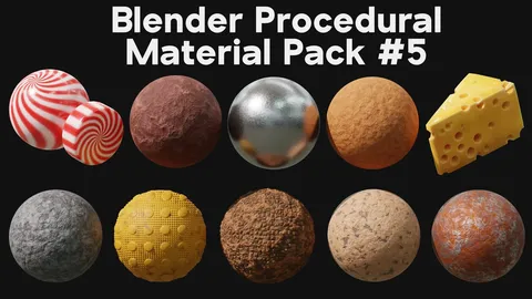 Procedural Material Pack 5 - Blender shaders
