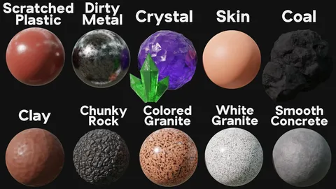 Procedural Material Pack 7 - Blender shaders