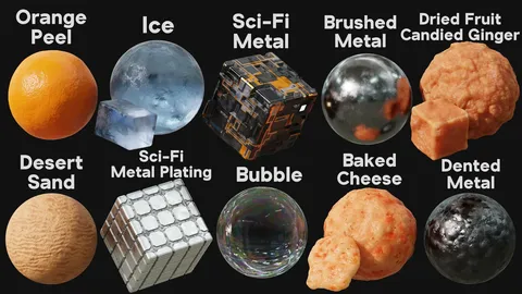 Procedural Material Pack 8 - Blender shaders