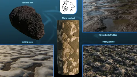 Procedural Nature Pack 2 - Blender shaders