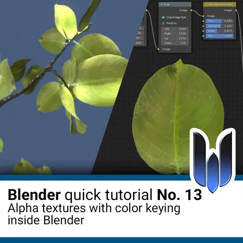 Alpha Textures With Color Keying - Blender tutorials & courses