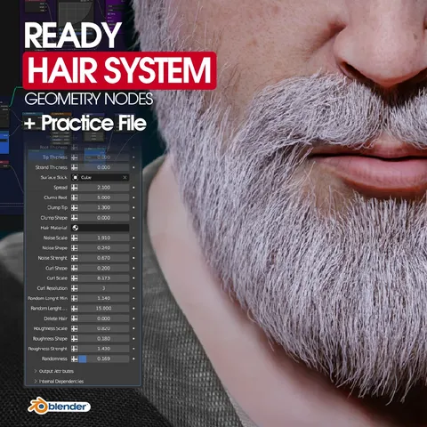 Ready Hair System - Blender geometry nodes