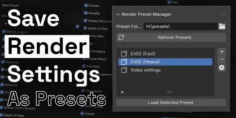 Render Preset Manager - Blender addons
