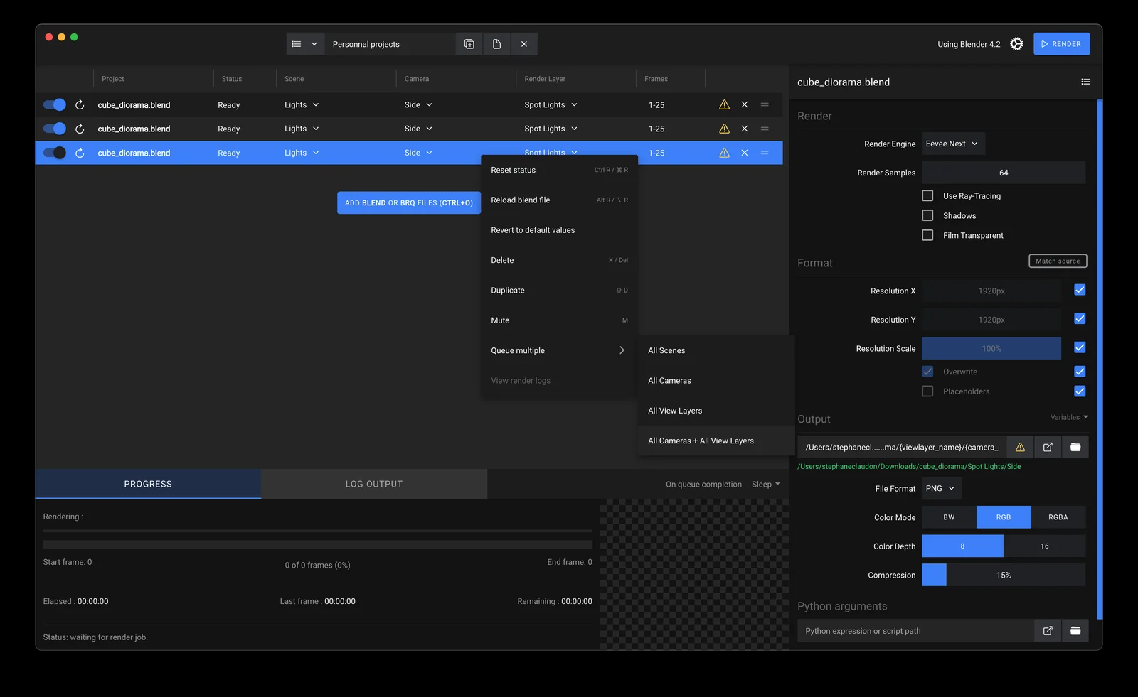 Render Queue screenshot 4