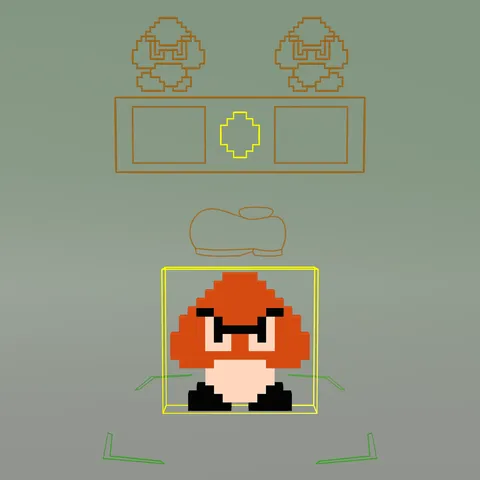 Goomba Sprite Rig - Blender 3d models