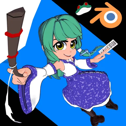 Sanae Animation Rig - Blender 3d models