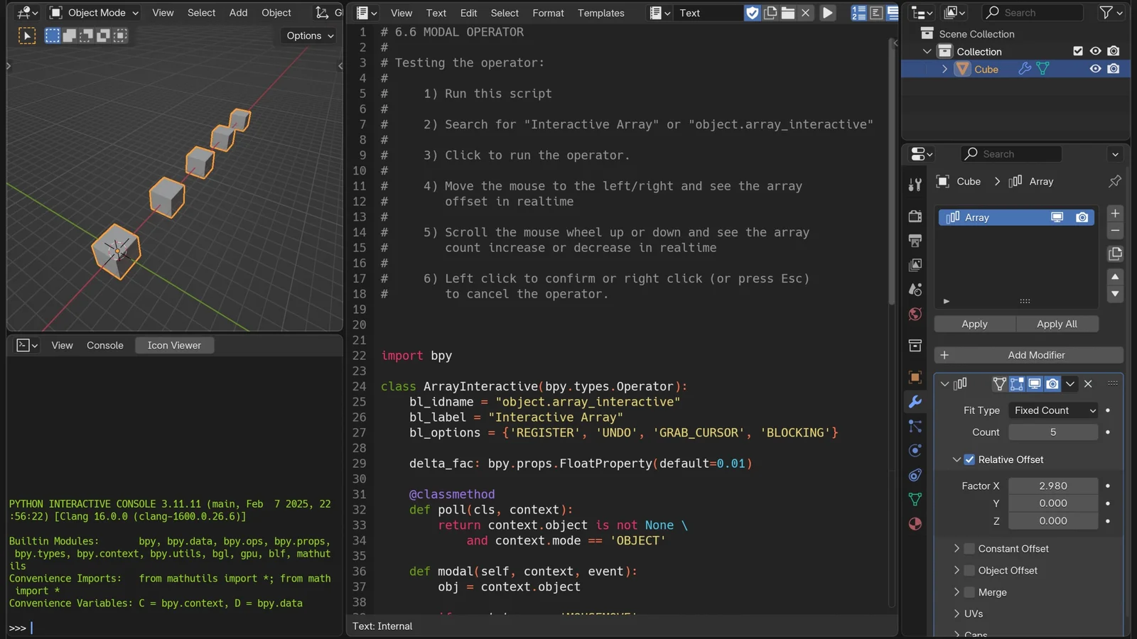 Blender Scripting Cookbook screenshot 7