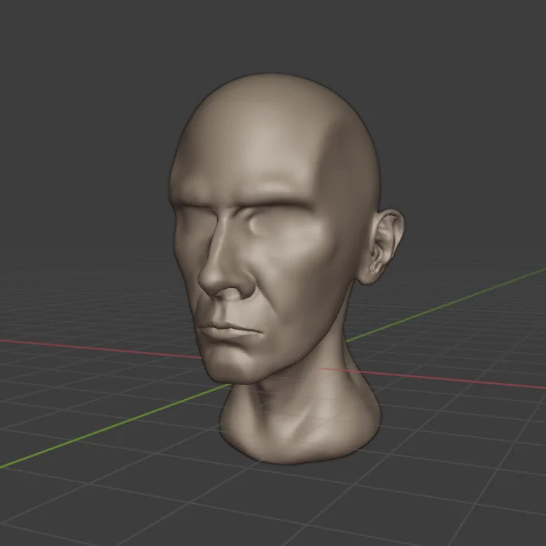 Sculpting Head Base Mesh screenshot 2