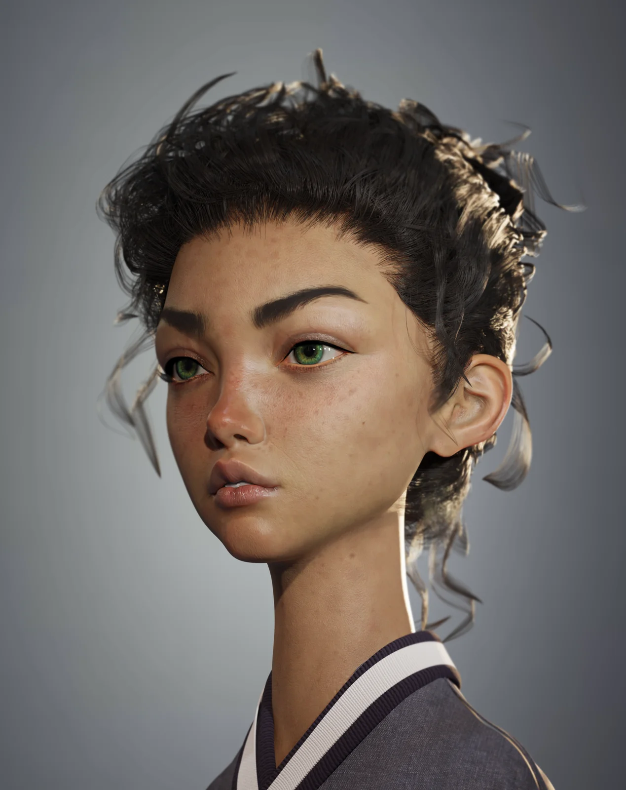 Semi-Realistic Portrait Modeling screenshot 4