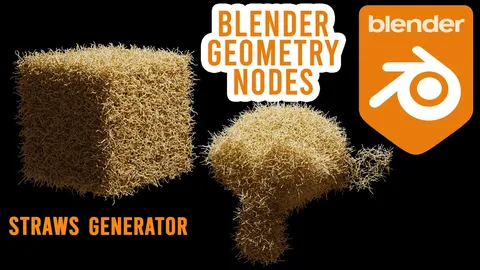 Straw Generator - Blender geometry nodes