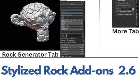 Stylized Rock - Blender addons