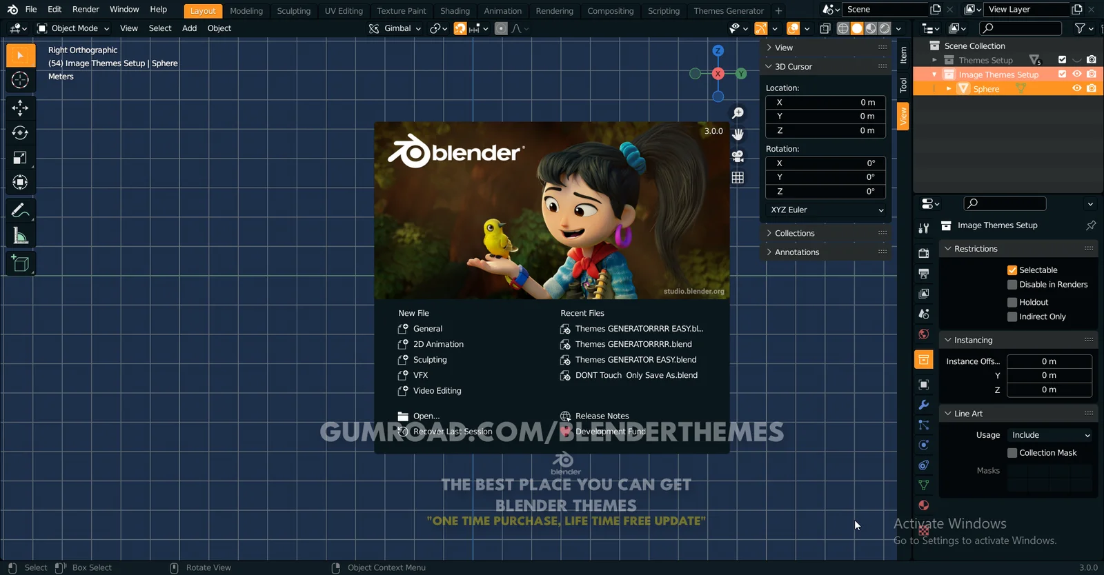 Blender Theme 0045 screenshot 2