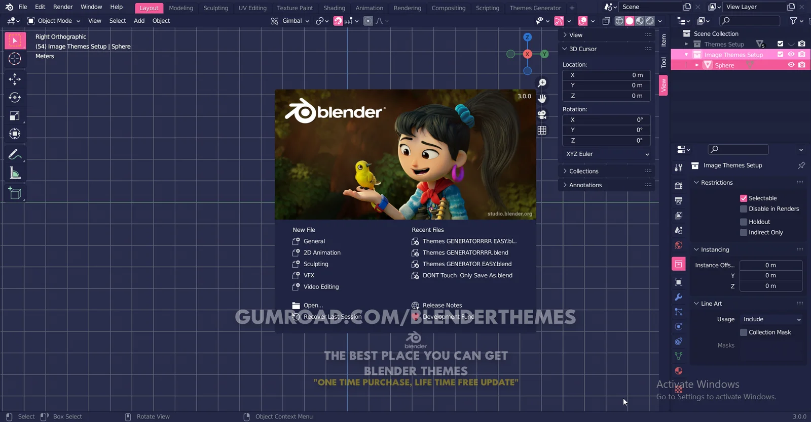 Blender Theme 0090 screenshot 8