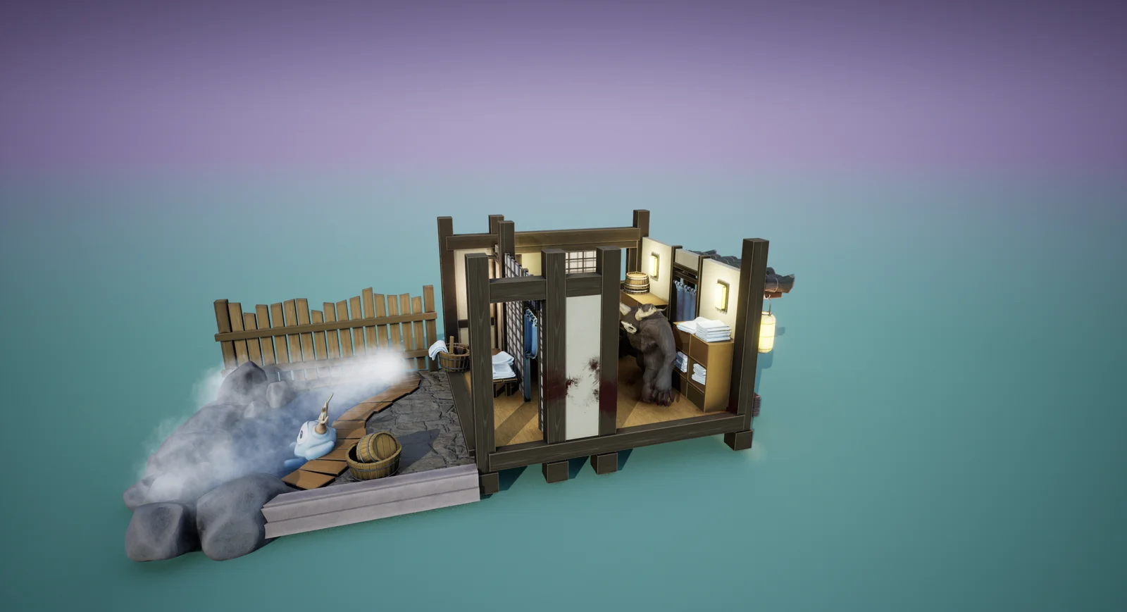 Stylized Monster Hot Springs screenshot 3