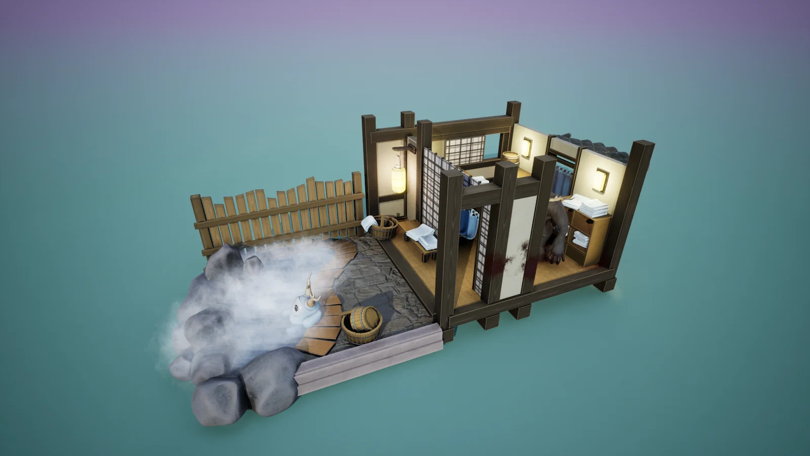 Stylized Monster Hot Springs screenshot 4