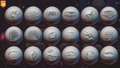 Torn Cloth Brushes - Blender sculpting brushes