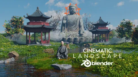 Japan Landscape Tutorial - Blender tutorials & courses