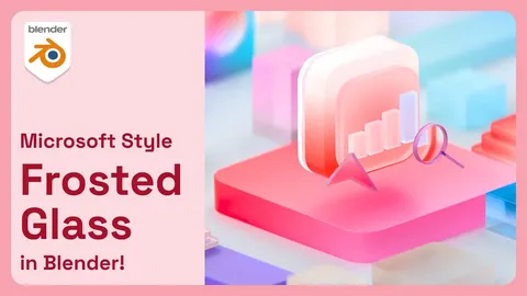 Microsoft Style Frosted Glass - Blender scenes