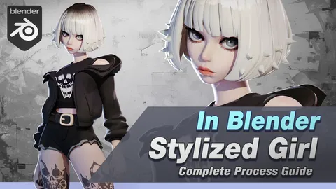 Stylized Punk Girl Tutorial - Blender tutorials & courses