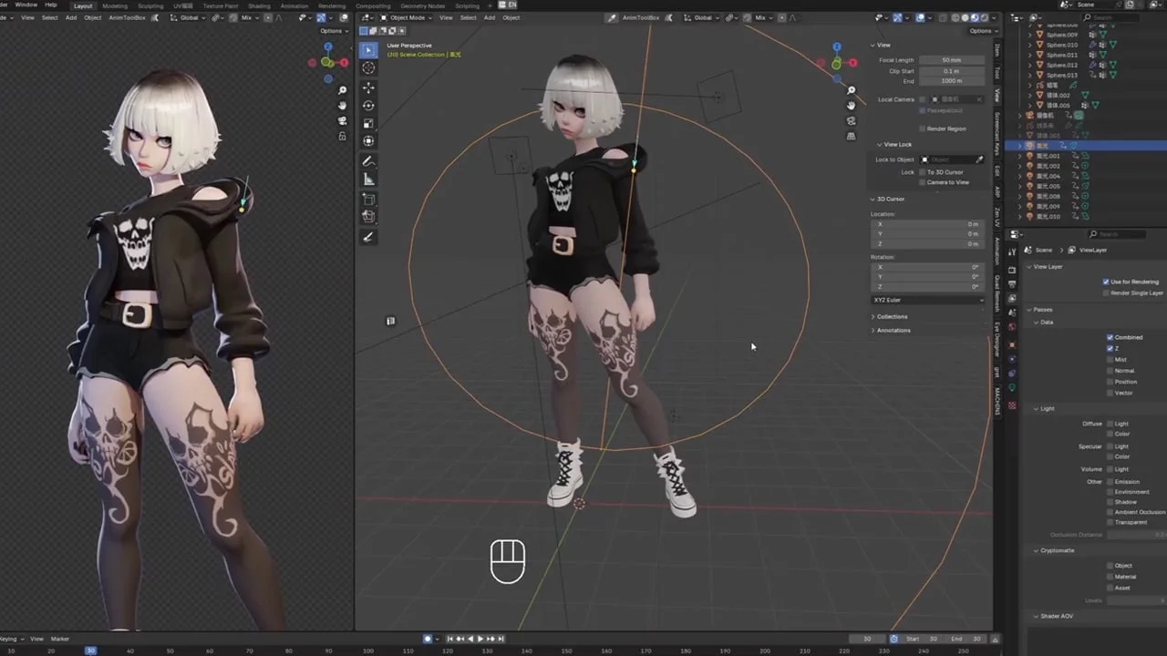 Stylized Punk Girl Tutorial screenshot 8