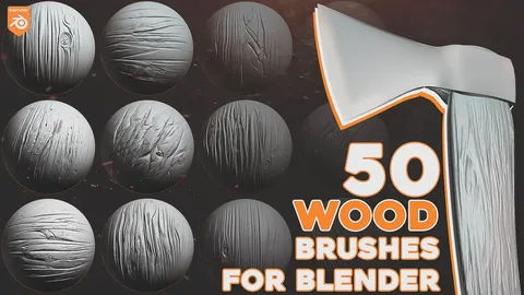 Wood Sculpting Brushes Vol. 2 - Blender sculpting brushes