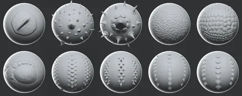 Reptile VDM Brushes Demo - Blender sculpting brushes