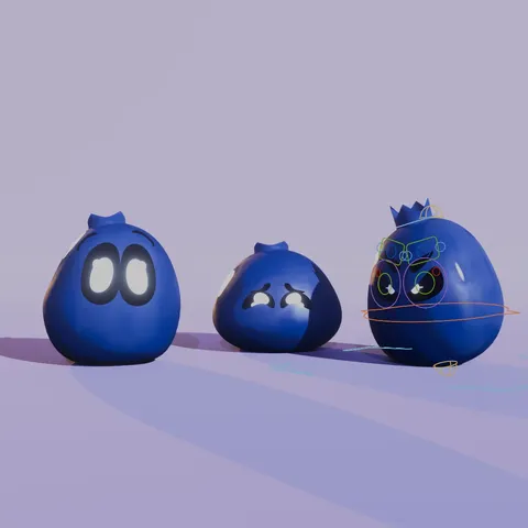 Blue Berry Ball Rig - Blender 3d models