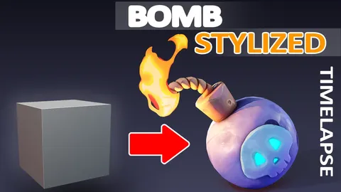 Stylized Bomb - Blender 3d models