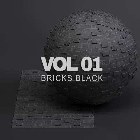 Black Bricks Vol 01 - Blender textures & materials