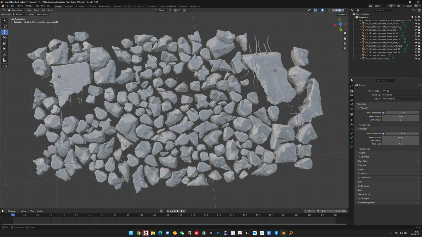 Broken Concrete Debris Pack screenshot 4