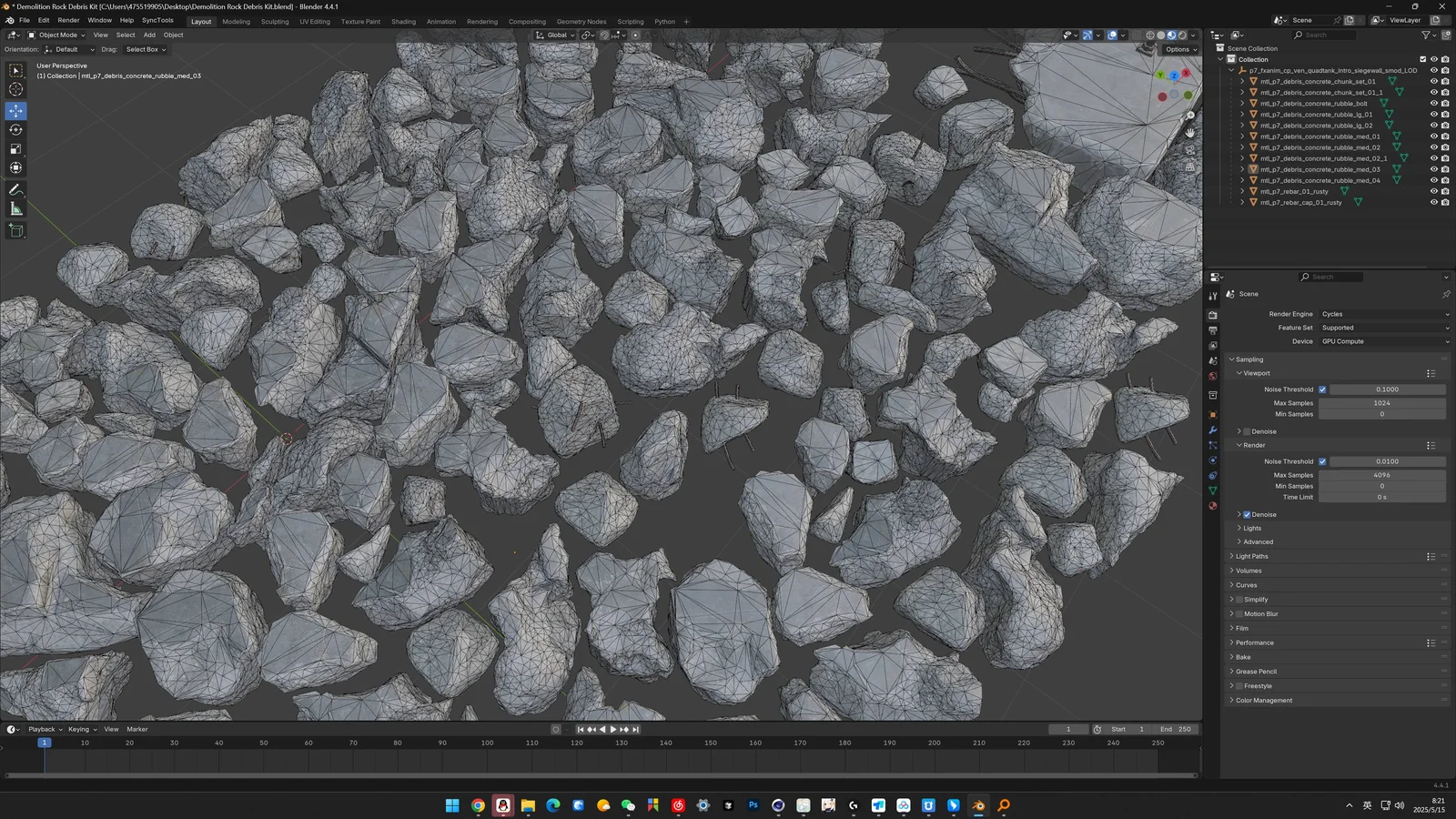 Broken Concrete Debris Pack screenshot 5