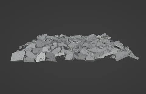 Broken Cracked Ground - Blender 3d models