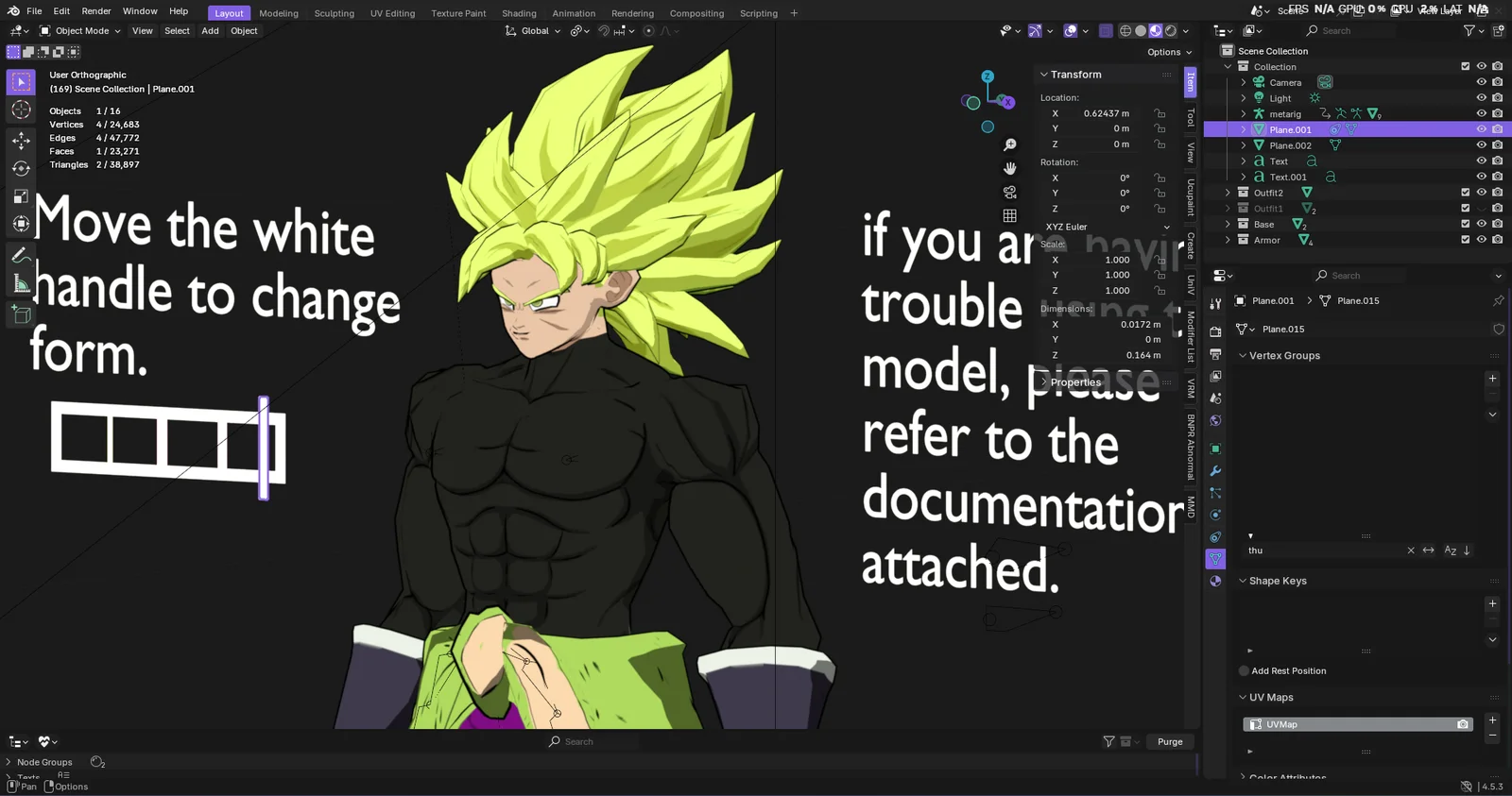 Broly Rigged Model screenshot 8