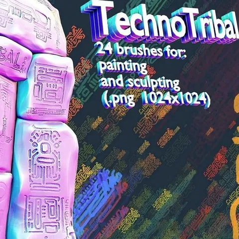 TechnoTribal Brushes - Blender sculpting brushes
