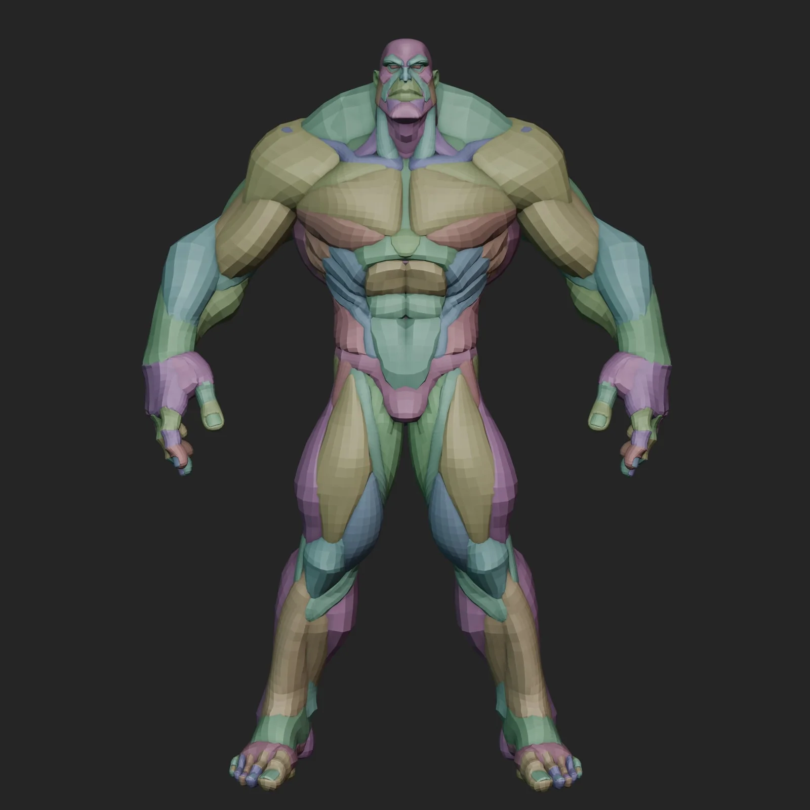 Bulky Warrior Character Blockout screenshot 3