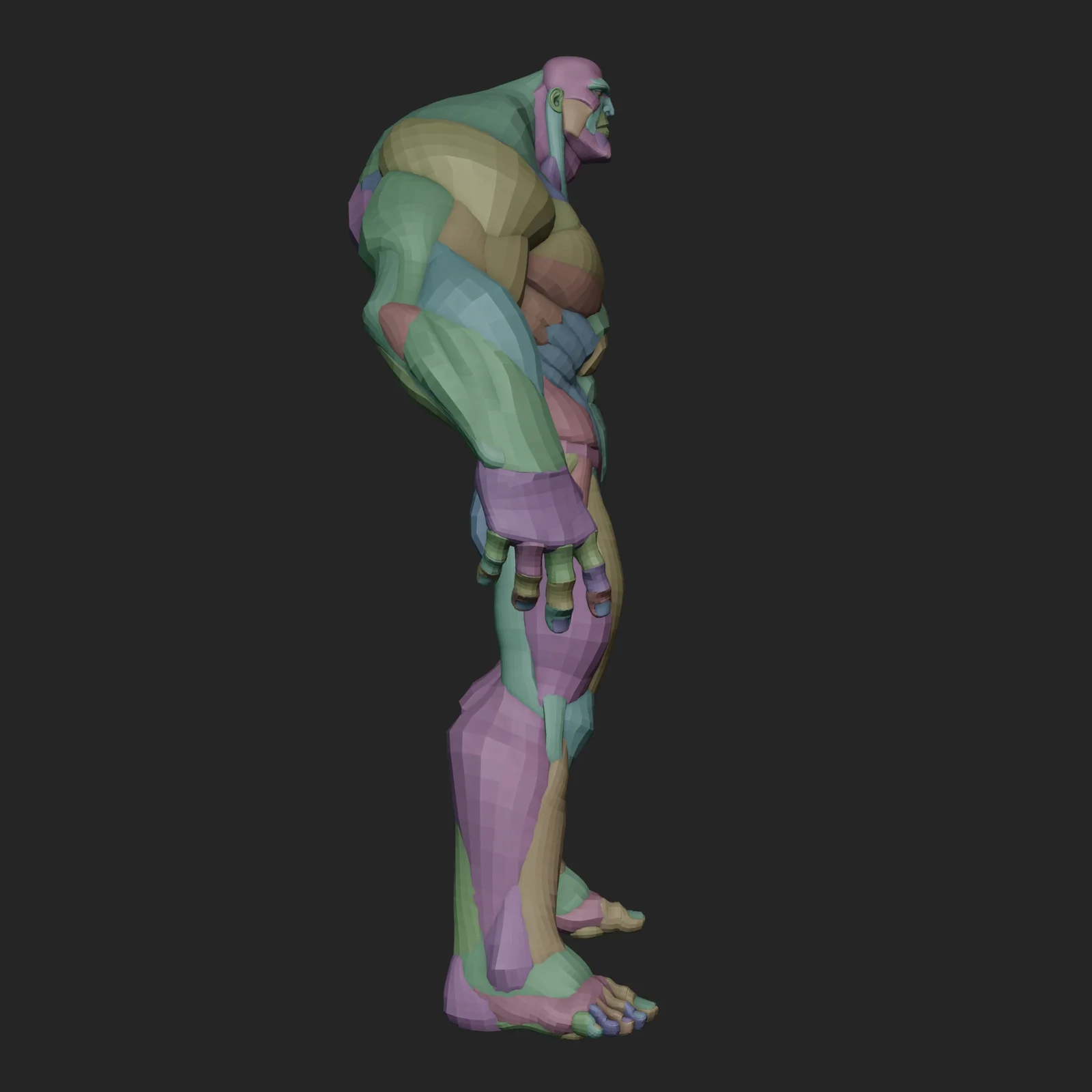 Bulky Warrior Character Blockout screenshot 5