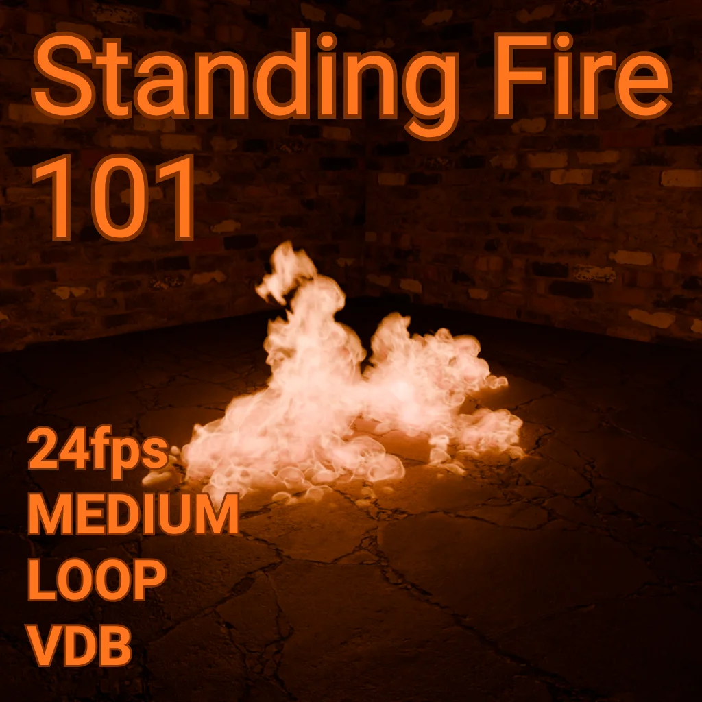 Medium Standing Fire Assets screenshot 2